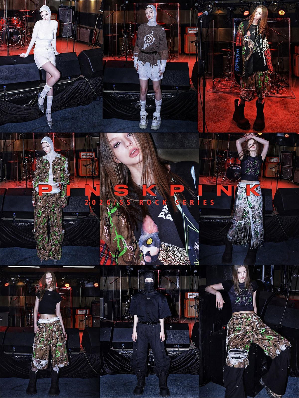 PINKSPINK Electric Moon Camo Ripped Baggy Low Waist Wide Leg Women's Cotton Capri Pants