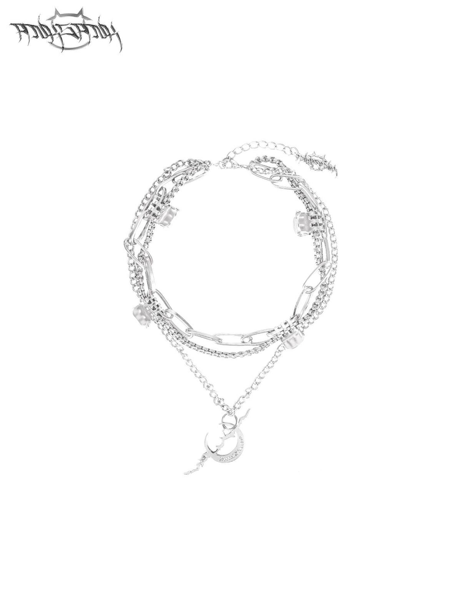 PINKSPINK Electric Moon Original Reworked Multilayer Beaded Women's Titanium Necklaces