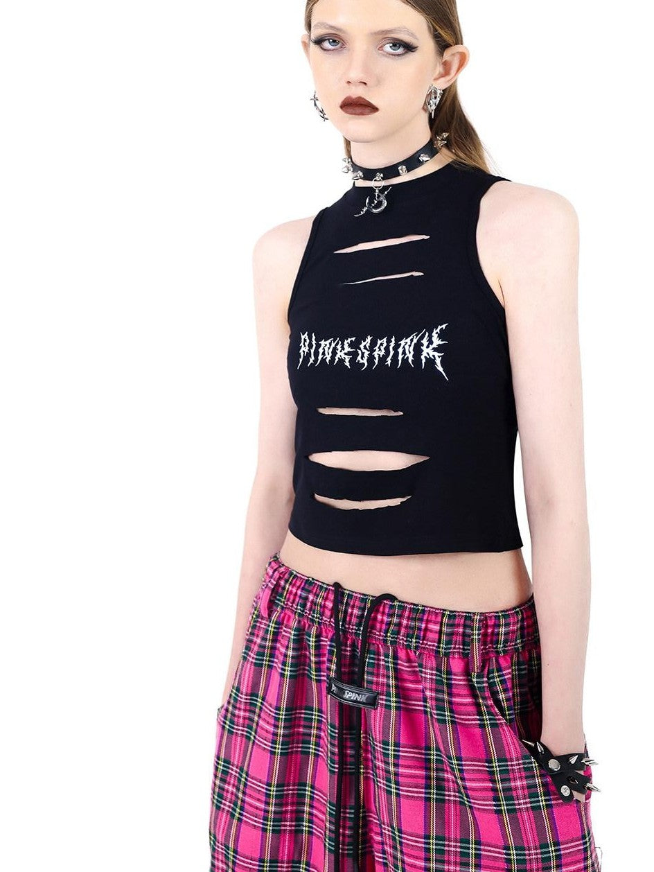 PINKSPINK Electric Moon Pendant Punk Rivet Choker Women's Leather Multi Layer Necklaces
