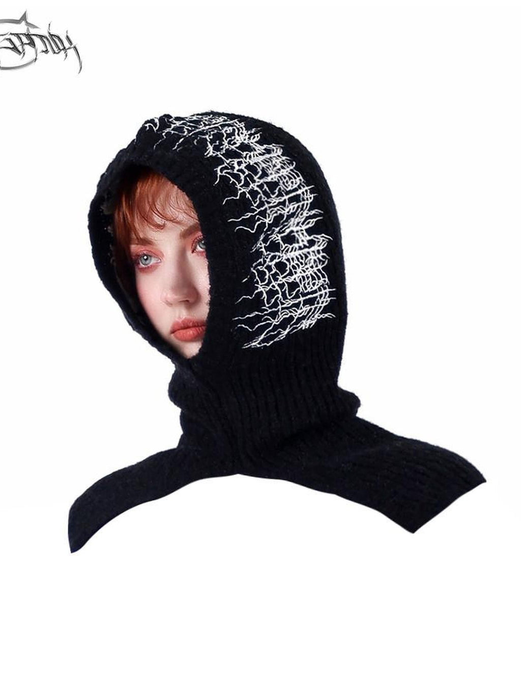 PINKSPINK Electric Thorn Logo Embroidered Balaclava Women's Knit Beanies