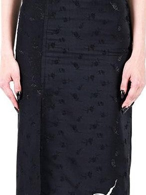 PINKSPINK Embroidered Rose Modified Qipao Stand Collar Women's Matching Skirt Sets
