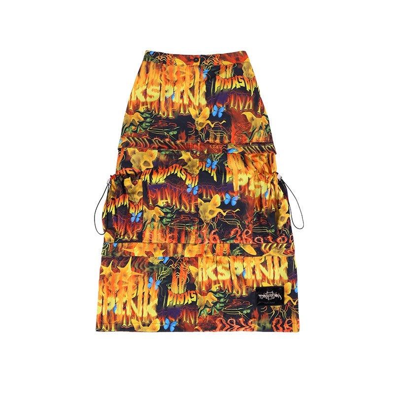 PINKSPINK_Fire_Cat_Concept_Zipper_Split_Punk_Patchwork_Women's_Polyester_A-line_Skirts_801217504089_MISSTT