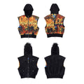 PINKSPINK_Flame_Cat_Mohawk_Rock_Punk_Reversible_Hooded_Women's_Polyester_Vests_801215304327_MISSTT