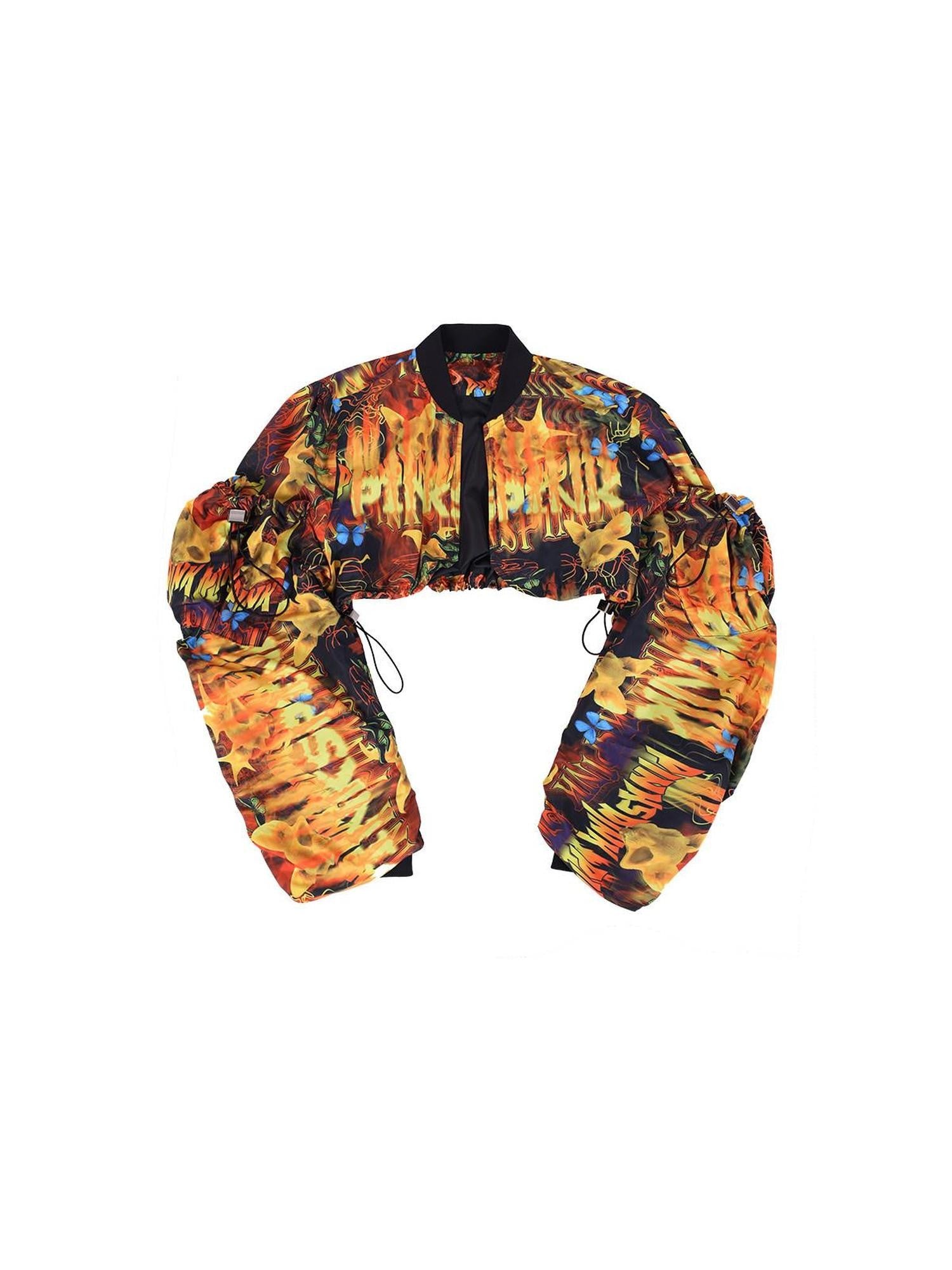 PINKSPINK Flame Concept Sun Protective Structured Sleeve Women's Polyester Cropped Jackets
