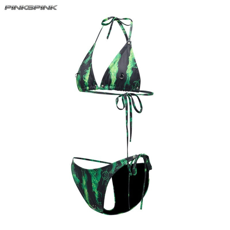 PINKSPINK_Flame_Neon_Green_Ring_Detail_Women's_Polyester_Triangle_Bikinis_968185177832_MISSTT