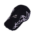 PINKSPINK_Futuristic_Embroidered_Black_Red_Racing_Stripe_Women's_Cotton_Baseball_Caps_849946919642_MISSTT