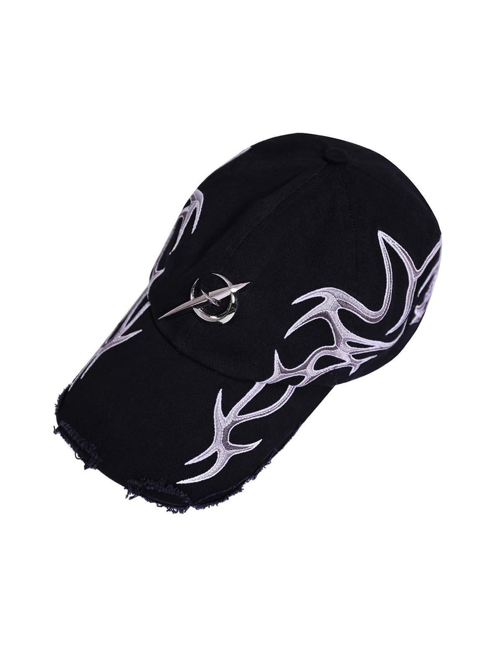 PINKSPINK Futuristic Embroidered Racing Black Red Stripe Women's Cotton Baseball Caps