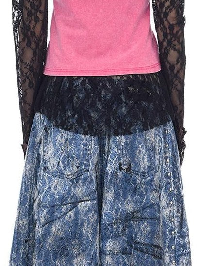 PINKSPINK Graffiti Butterfly Cat Digital Print Mesh Women's Polyester Headdresses