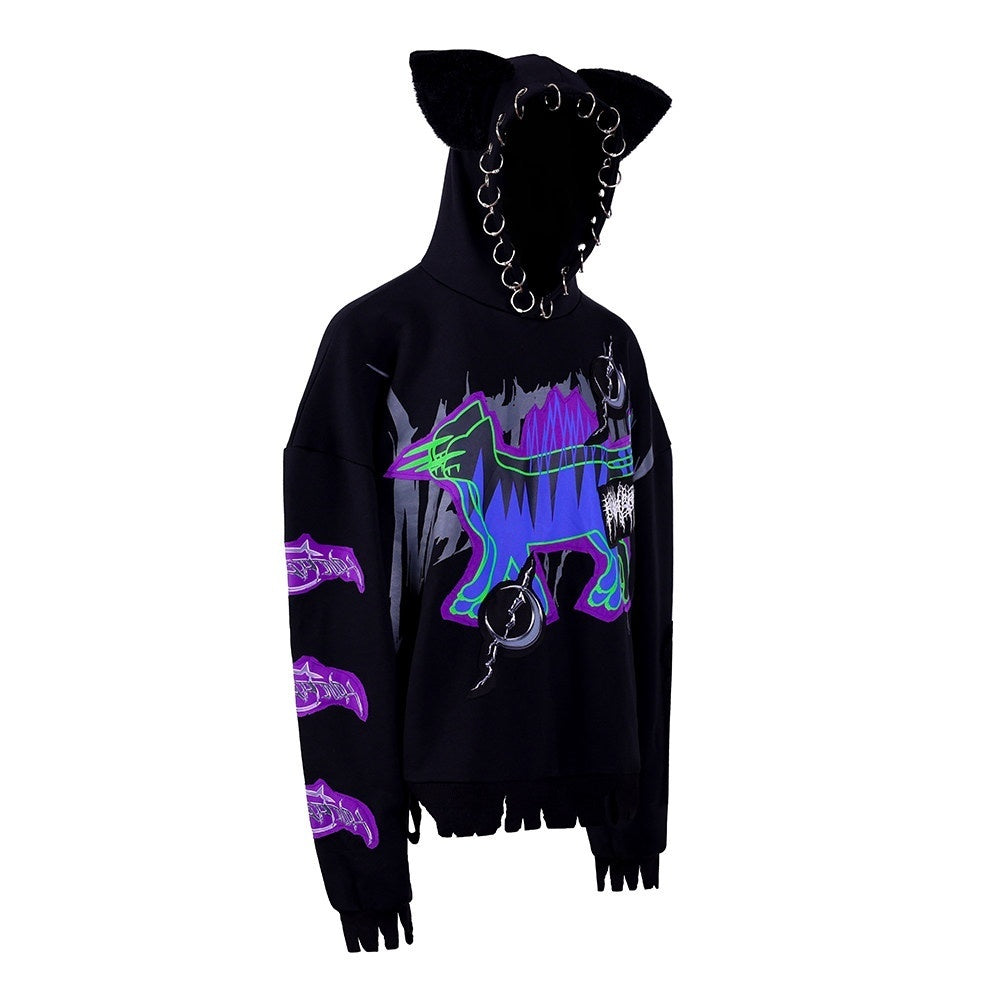 PINKSPINK_Horror_Cat_Patch_Embroidered_Ring_Ear_Distressed_Women's_Cotton_Hoodies_681044940791_MISSTT
