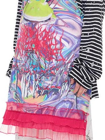 PINKSPINK Irregular Ripped Embroidered Punk Coated Women's Cotton Sweatpants