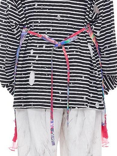 PINKSPINK Irregular Ripped Embroidered Punk Coated Women's Cotton Sweatpants