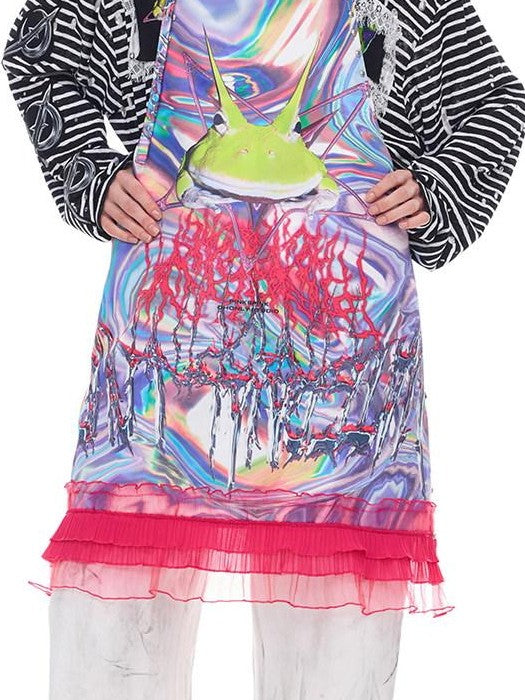 PINKSPINK Irregular Ripped Embroidered Punk Coated Women's Cotton Sweatpants