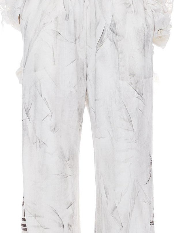 PINKSPINK Irregular Ripped Embroidered Punk Coated Women's Cotton Sweatpants