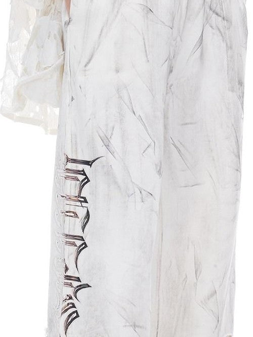PINKSPINK Irregular Ripped Embroidered Punk Coated Women's Cotton Sweatpants