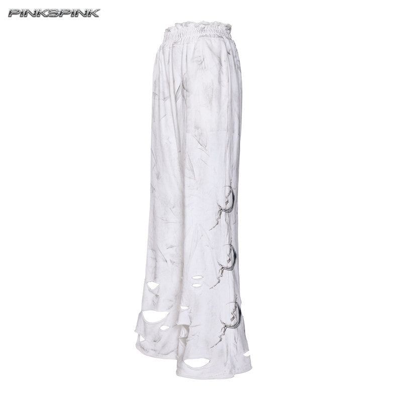 PINKSPINK_Irregular_Ripped_Embroidered_Women's_Cotton_High_Waist_Punk_Sweatpants_927109671357_MISSTT