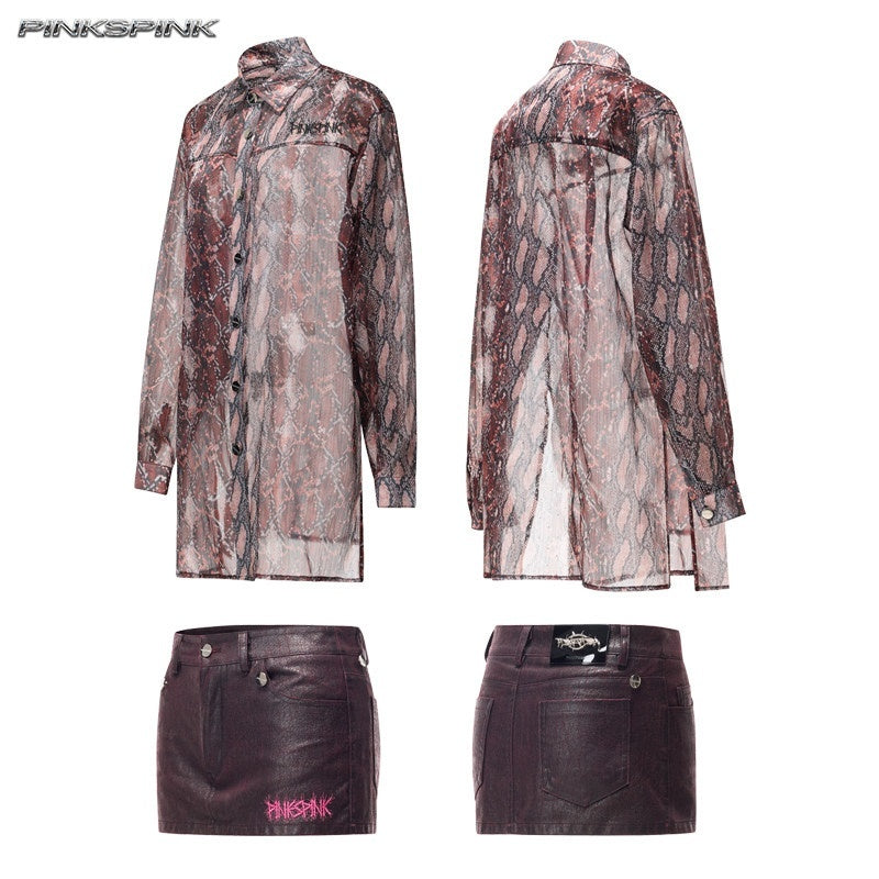 PINKSPINK_Leopard_Print_Rhinestone_Mesh_A_Line_Women's_Triacetate_Mini_Matching_Skirt_Sets_1045058767925_MISSTT