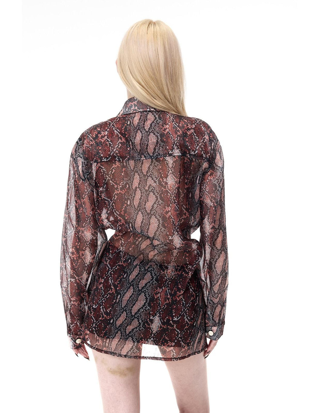 PINKSPINK Leopard Print Rhinestone Mesh A Line Women's Triacetate Mini Matching Skirt Sets