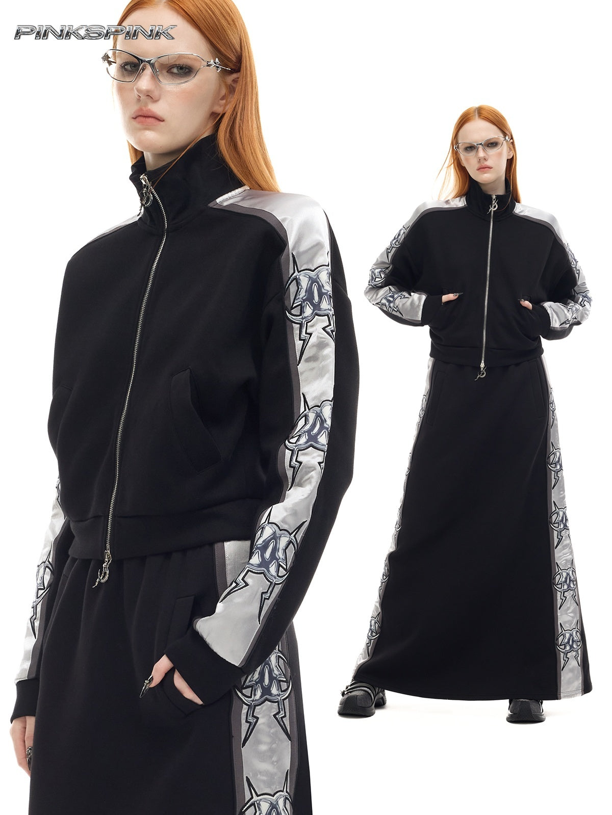 PINKSPINK_Mirror_High_Neck_Slim_Fit_Y2k_Streetwear_Women's_Cropped_Jackets_1083573429607_MISSTT