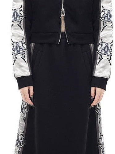 PINKSPINK Mirror High Neck Slim Fit Y2k Streetwear Women's Cropped Jackets