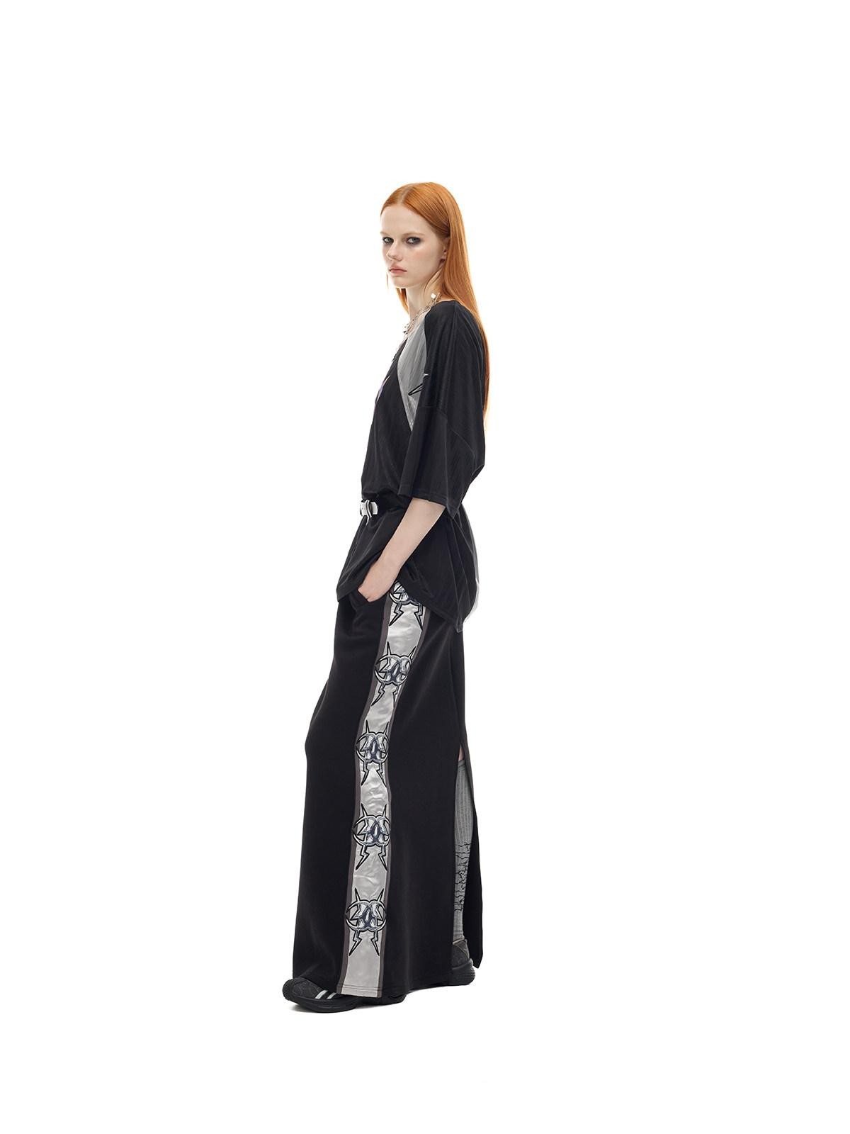 PINKSPINK Mirror Y2k Embroidered A Line Women's Polyamide Blend Maxi Skirts