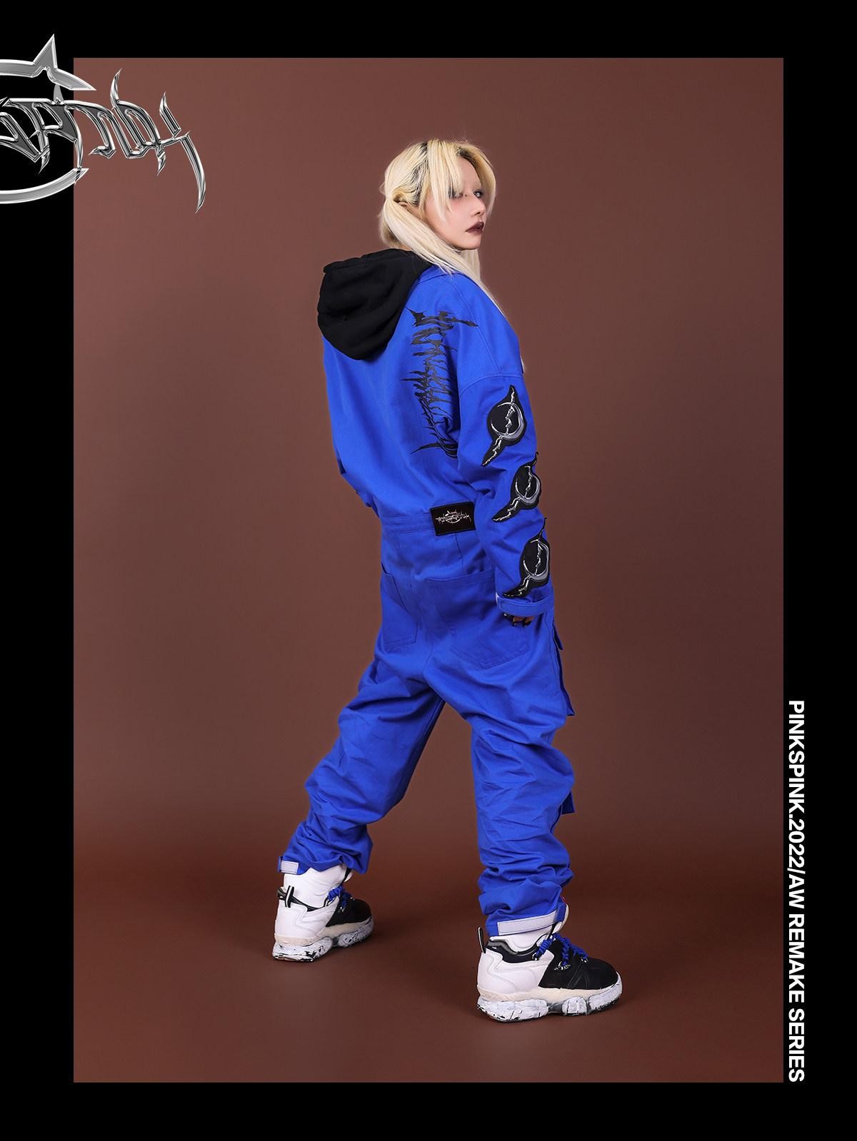 PINKSPINK Multi Pocket Patchwork Applique Embroidered Women's Cotton Cargo Pants