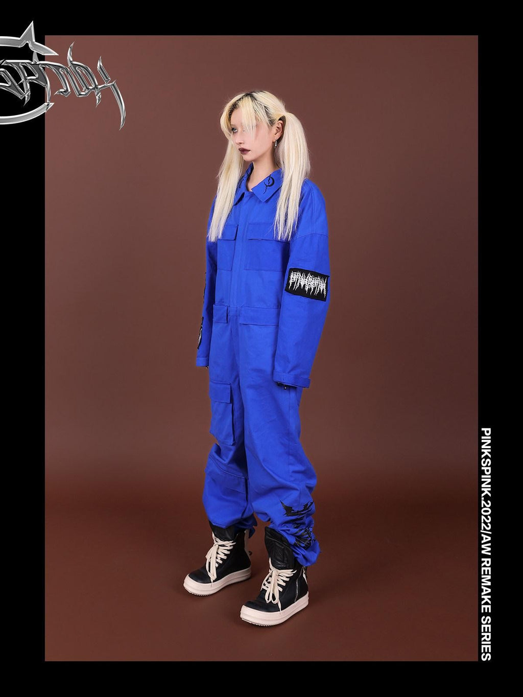 PINKSPINK Multi Pocket Patchwork Applique Embroidered Women's Cotton Cargo Pants