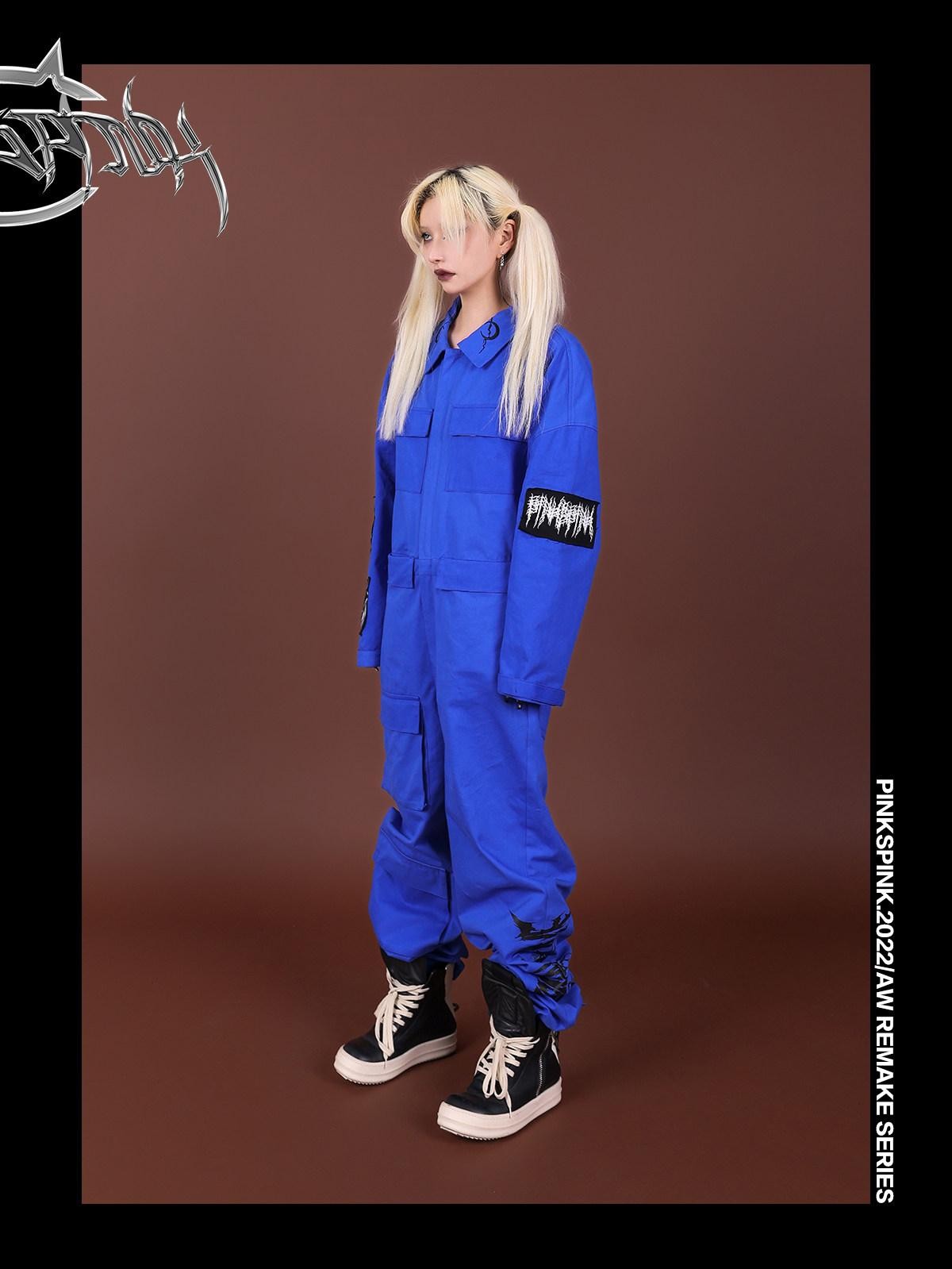 PINKSPINK Multi Pocket Patchwork Applique Embroidered Women's Cotton Cargo Pants
