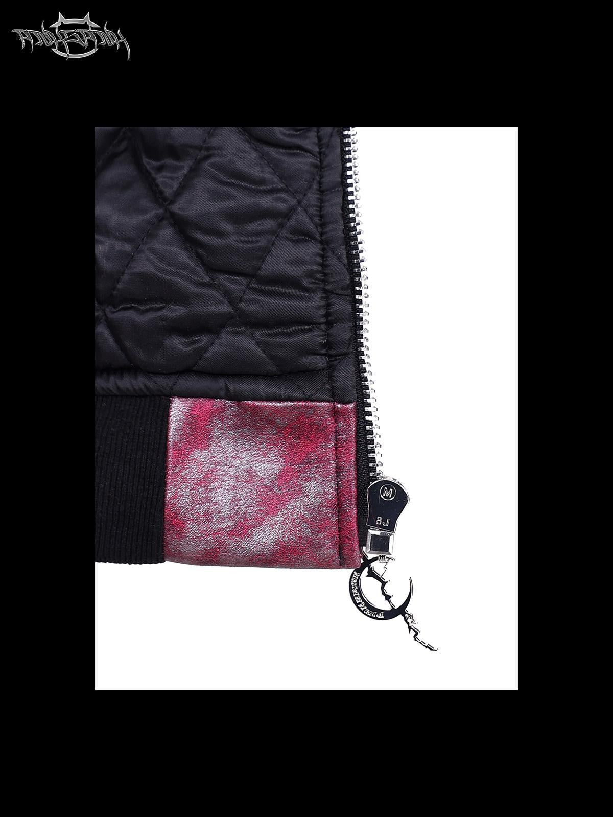 PINKSPINK Oversized Mohawk Hooded Punk Polo Collar Women's Airforce Cotton Puffer Jackets