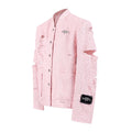 PINKSPINK_Pink_Asymmetric_Distressed_Shimmer_Cutout_Padded_Women's_Cotton_Blazers_704556751305_MISSTT