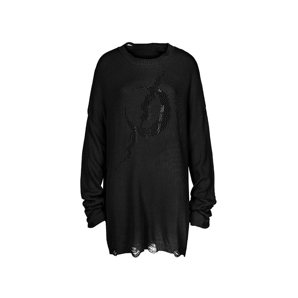 PINKSPINK_Pink_Mesh_Cutout_Hand_Distressed_Women's_Acrylic_Blend_Long_Sleeve_T-shirts_770453040929_MISSTT
