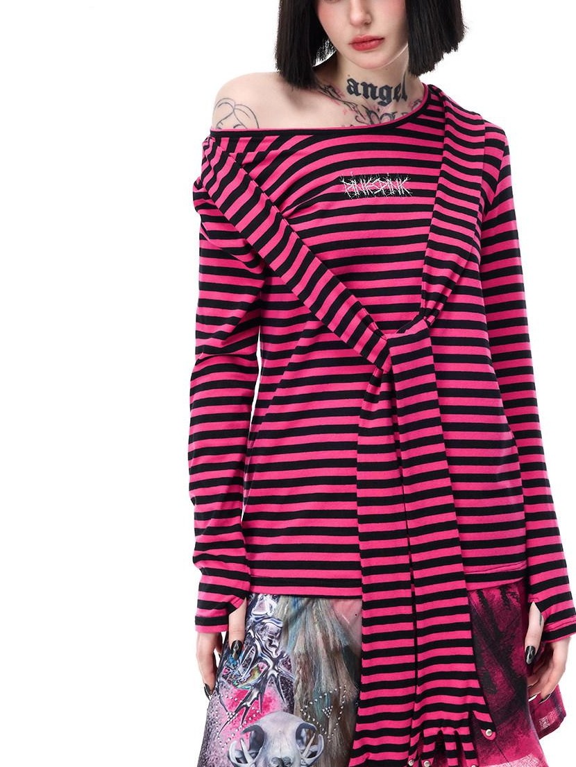 PINKSPINK Pink Plaid Portrait Patchwork Reversible Punk Women's Triacetate A-line Skirts