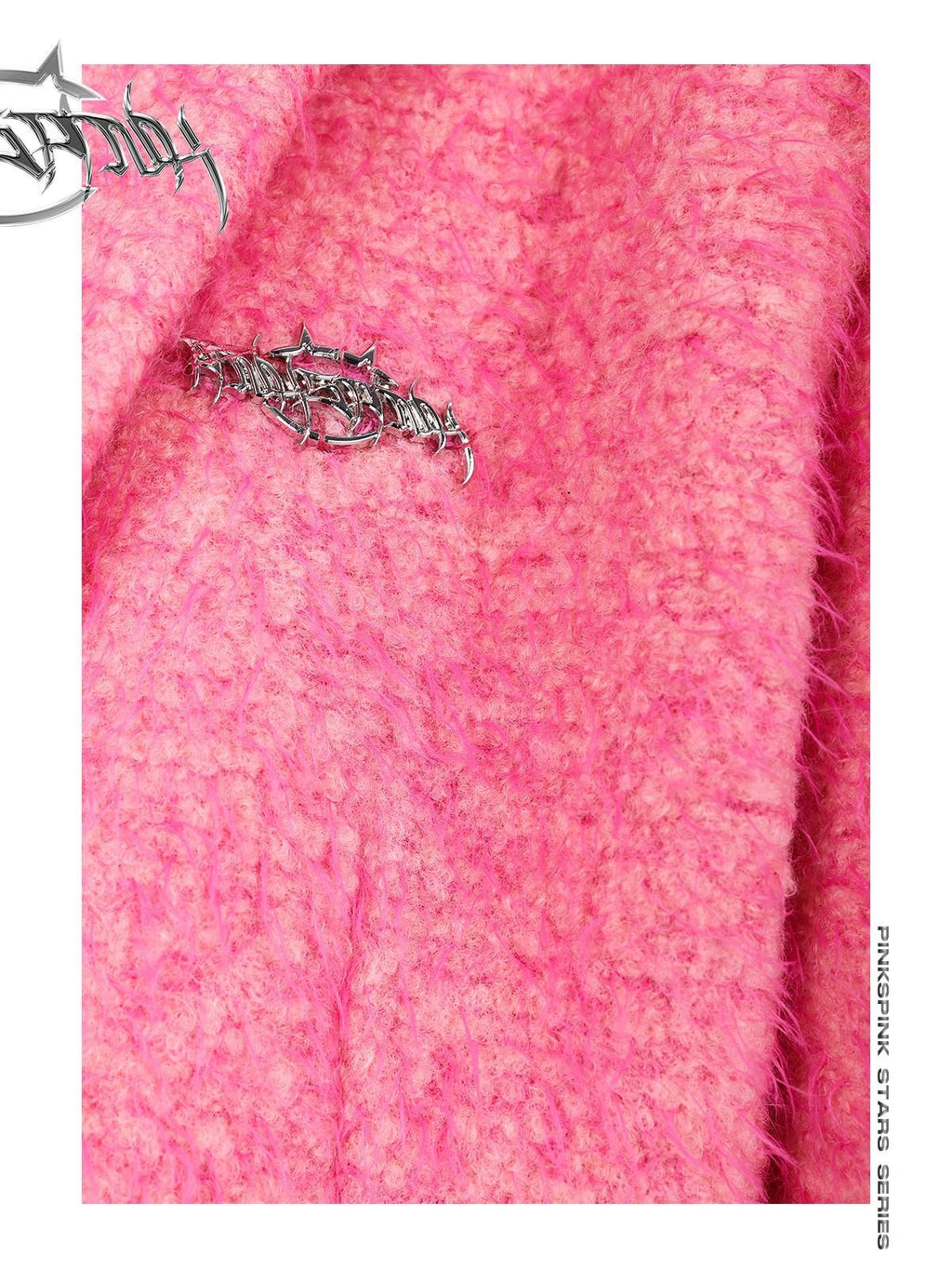 PINKSPINK Pink Structured Zipper Shoulderpad Double Breasted Women's Wool Blend Blazers