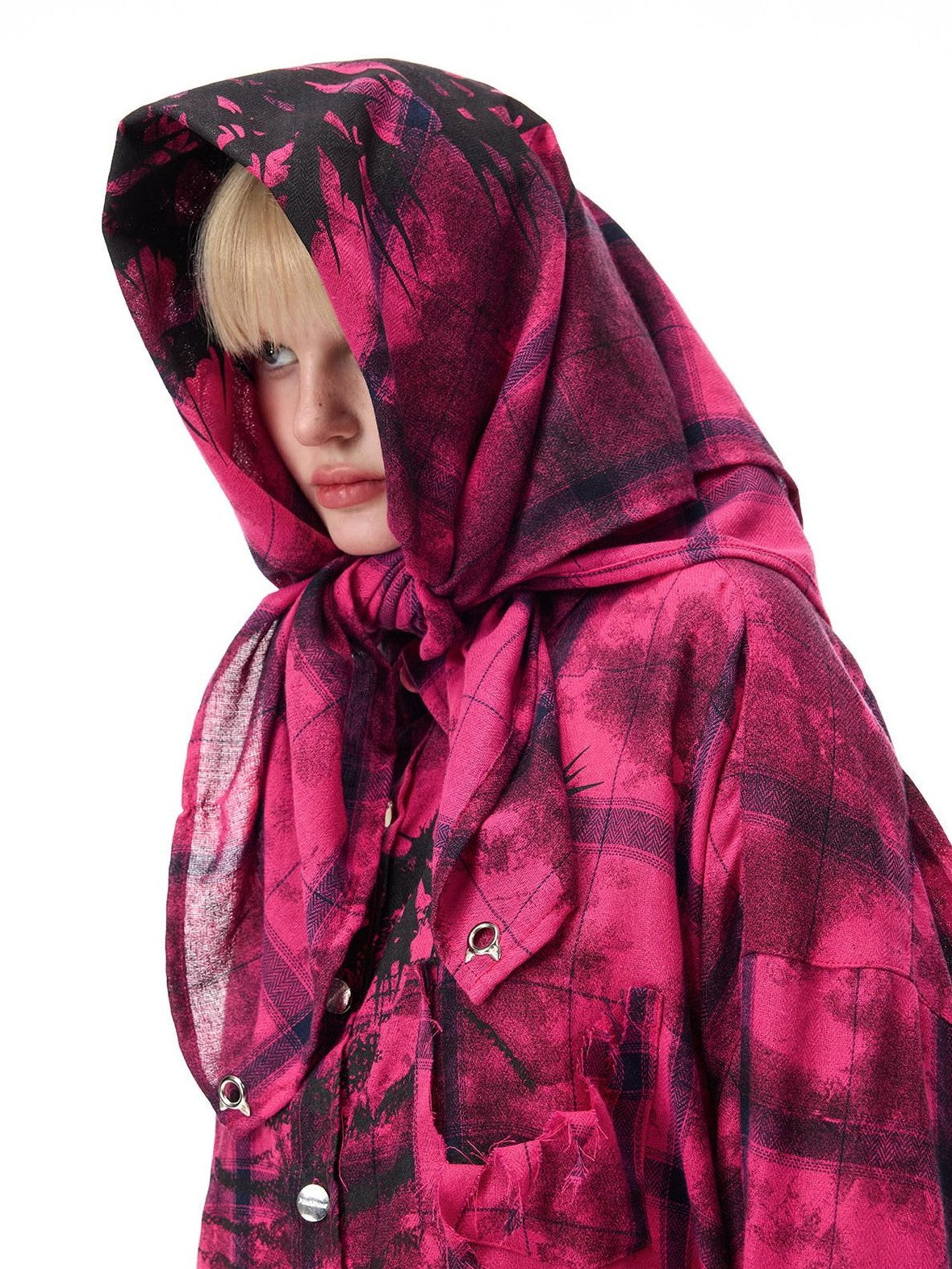 PINKSPINK Printed Thorn Heavy Metal Rock Punk Women's Cotton Square Scarf Headdresses