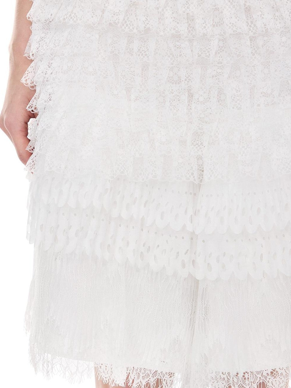 PINKSPINK Punk Ballet Detachable Lace Layered Spliced Pocket Women's Polyester Skorts