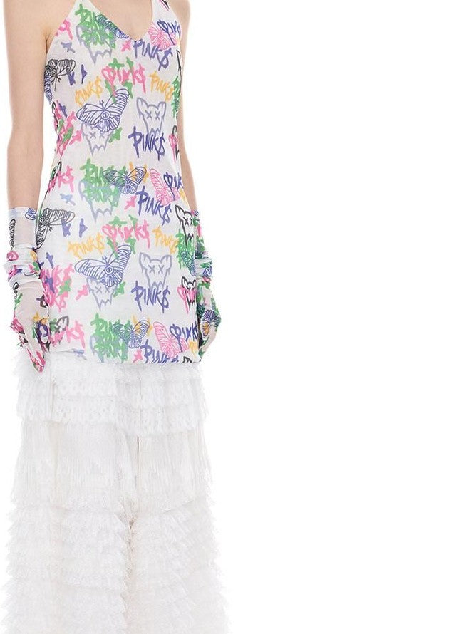 PINKSPINK Punk Ballet Detachable Lace Layered Spliced Pocket Women's Polyester Skorts
