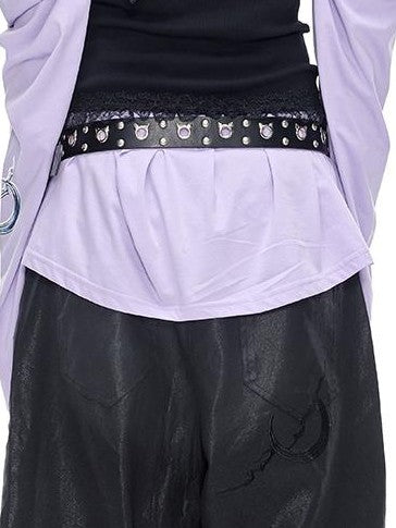 PINKSPINK Punk Studded Geometric Genuine Leather Women's Belts