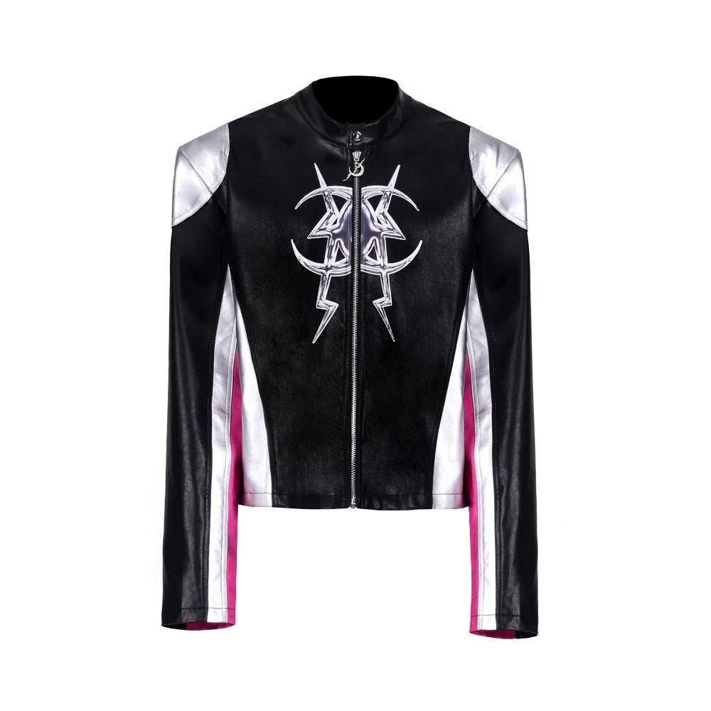PINKSPINK_Racer_Patchwork_Shoulder_Pads_Women's_Washed_Synthetic_Leather_Jackets_737721083020_MISSTT
