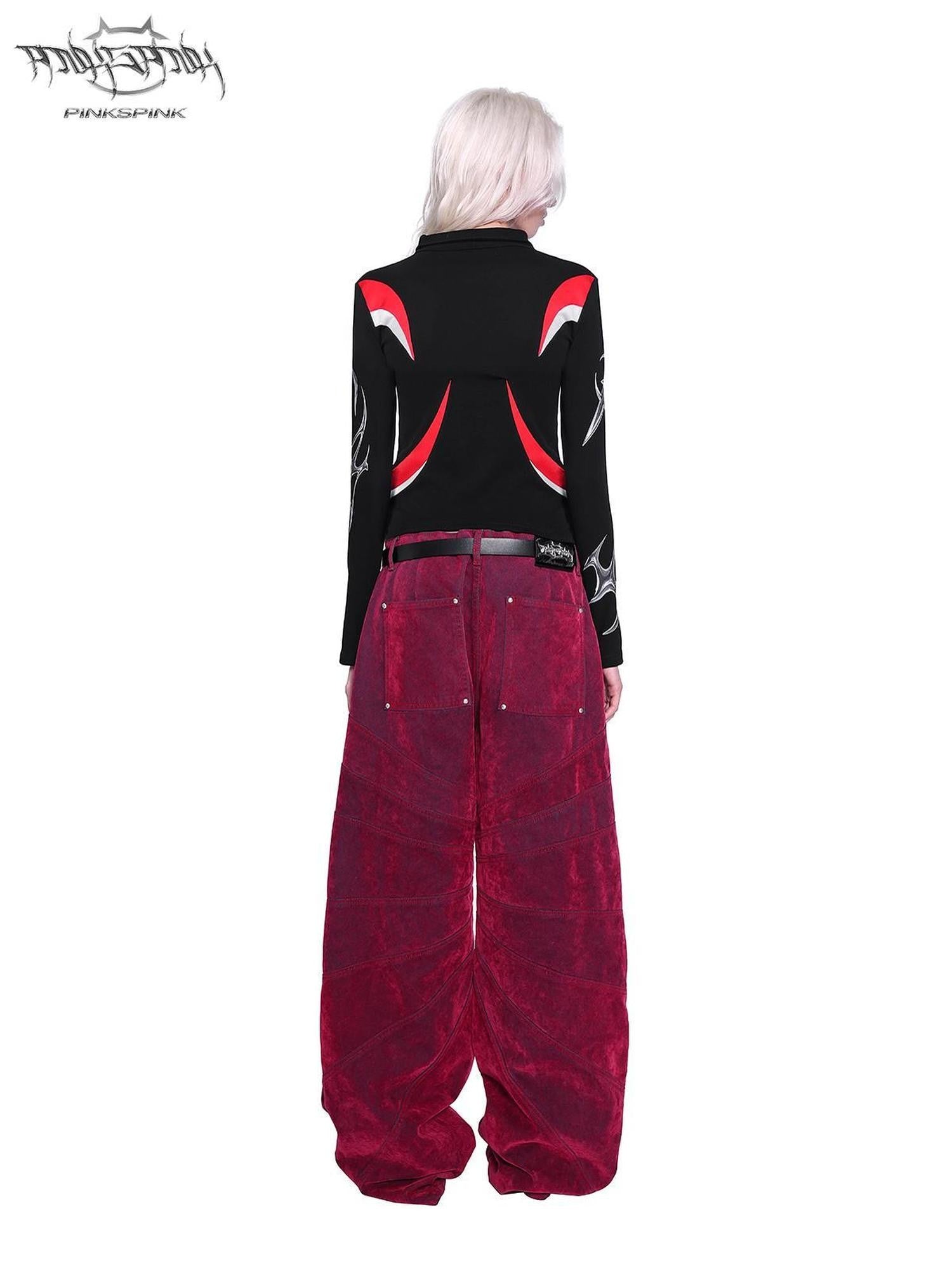 PINKSPINK Racing Stripe Splice Zipper Polo Collar Women's Cotton Slim Stretch Cardigans
