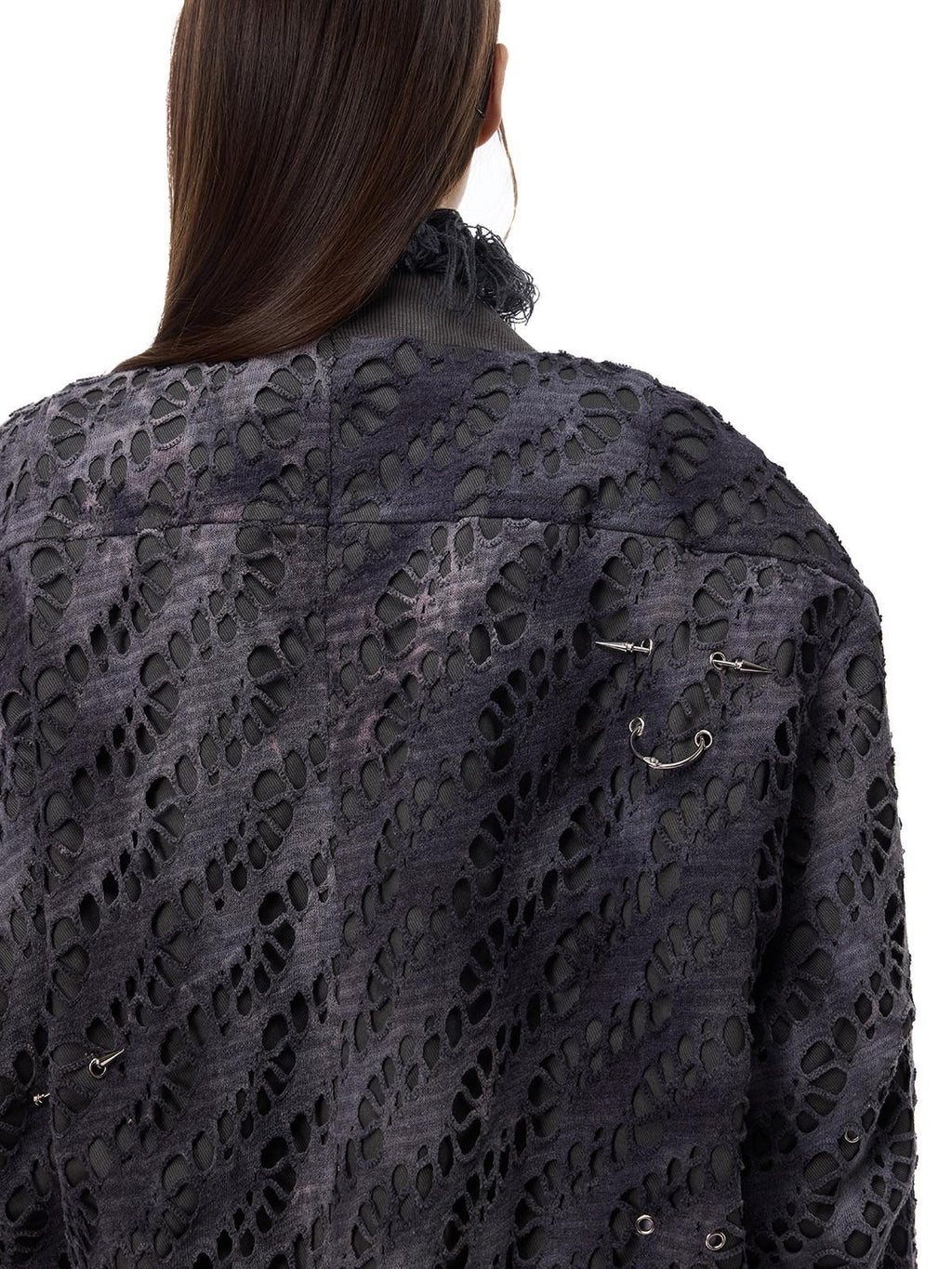 PINKSPINK Reconstructed Patchwork Studded Y2k Air Force Women's Cotton Puffer Jackets