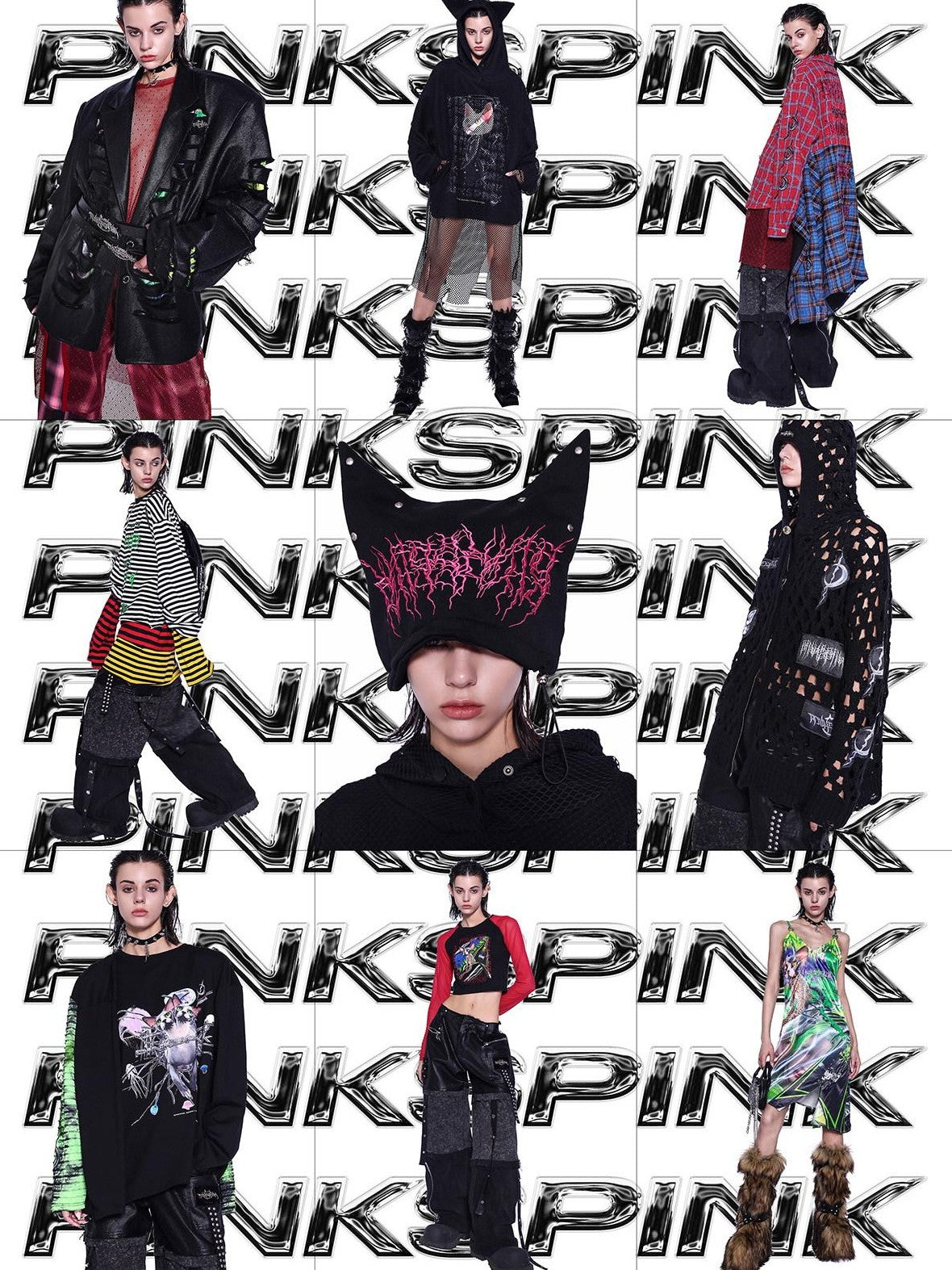 PINKSPINK Red Blue Patchwork Embroidered Studded Asymmetrical Y2k Check Women's Overshirts