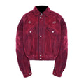 PINKSPINK_Red_Distressed_Radiant_Shoulderpad_Polo_Women's_Velvet_Denim_Jackets_846168204562_MISSTT