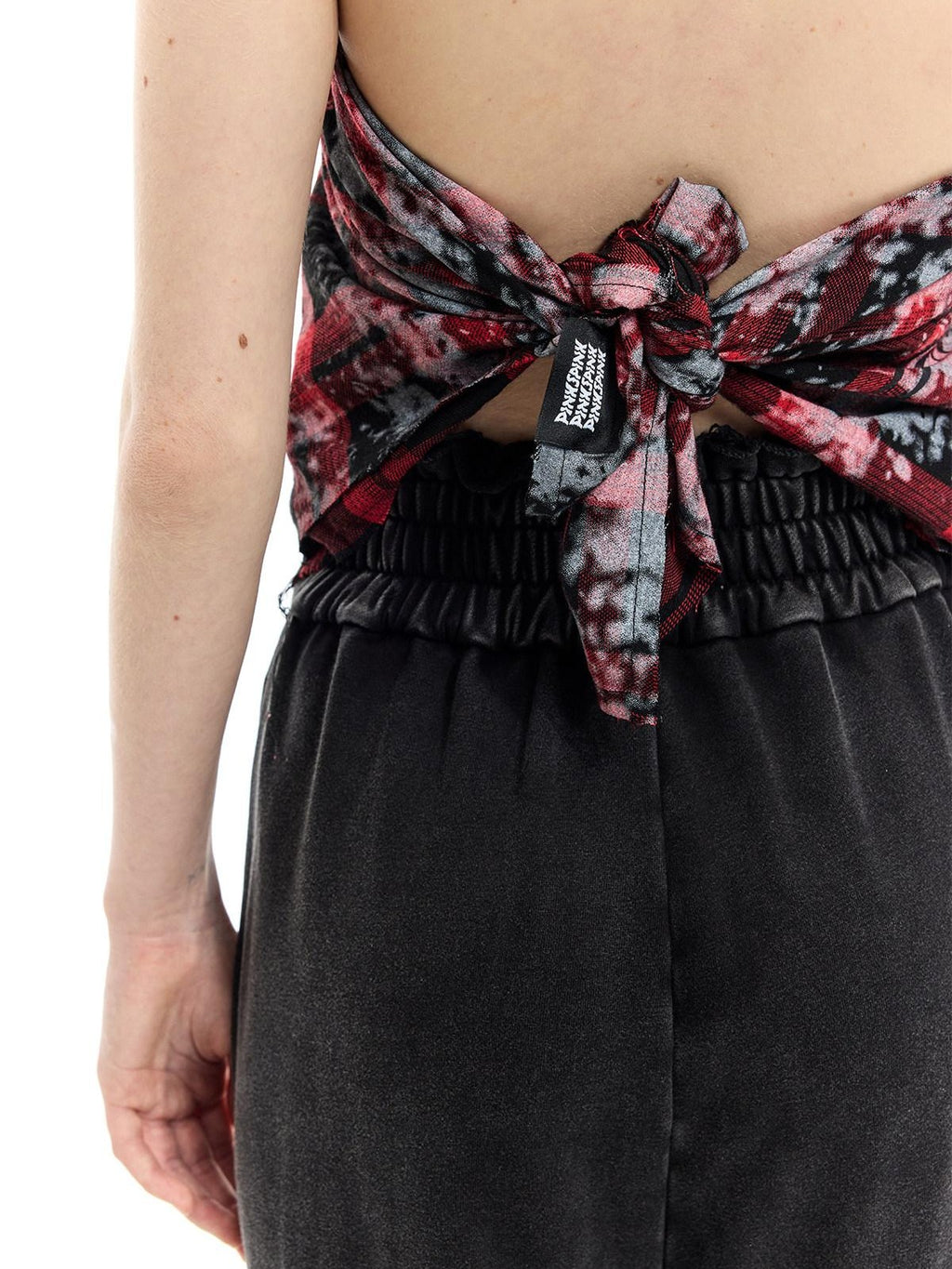 PINKSPINK Red Plaid Digital Spray Print Square Scarf Women's Cotton Headdresses