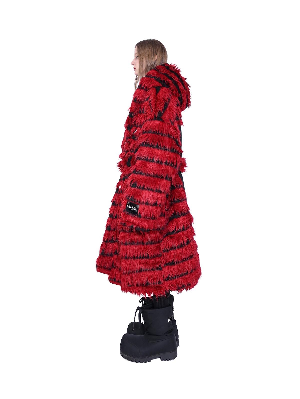 PINKSPINK Red Studded Fur Punk Multilayer Star Moon Women's Leather Neckties