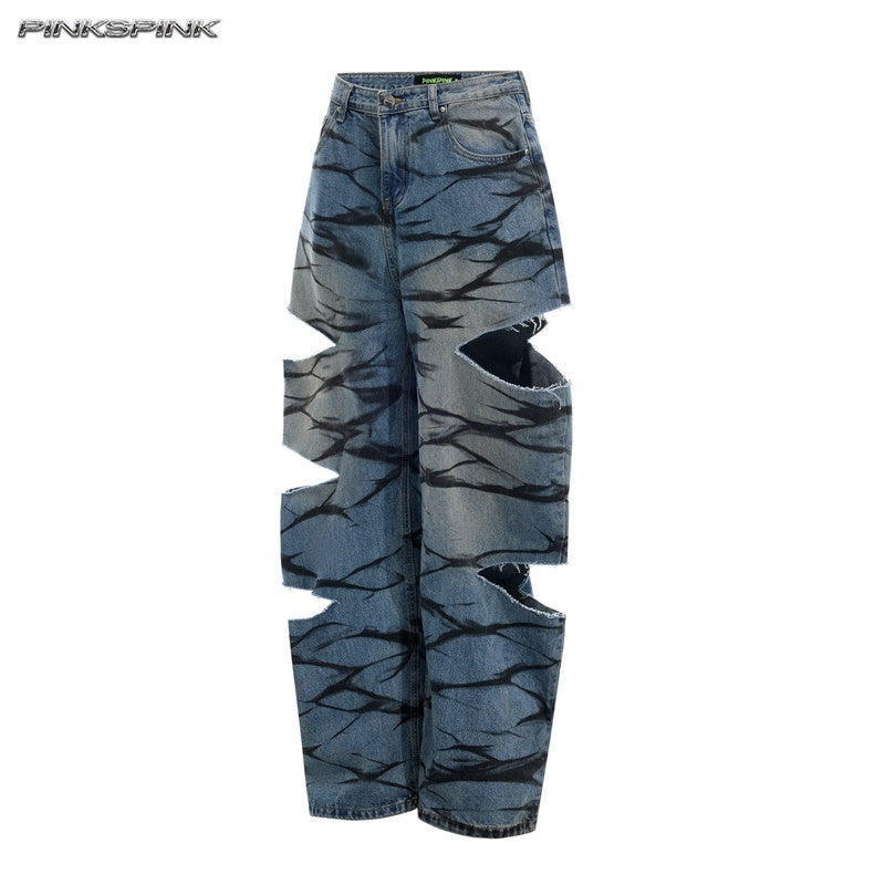 PINKSPINK_Remake_Layered_Graffiti_Low_Rise_Loose_Women's_Denim_Ripped_Jeans_895168591664_MISSTT