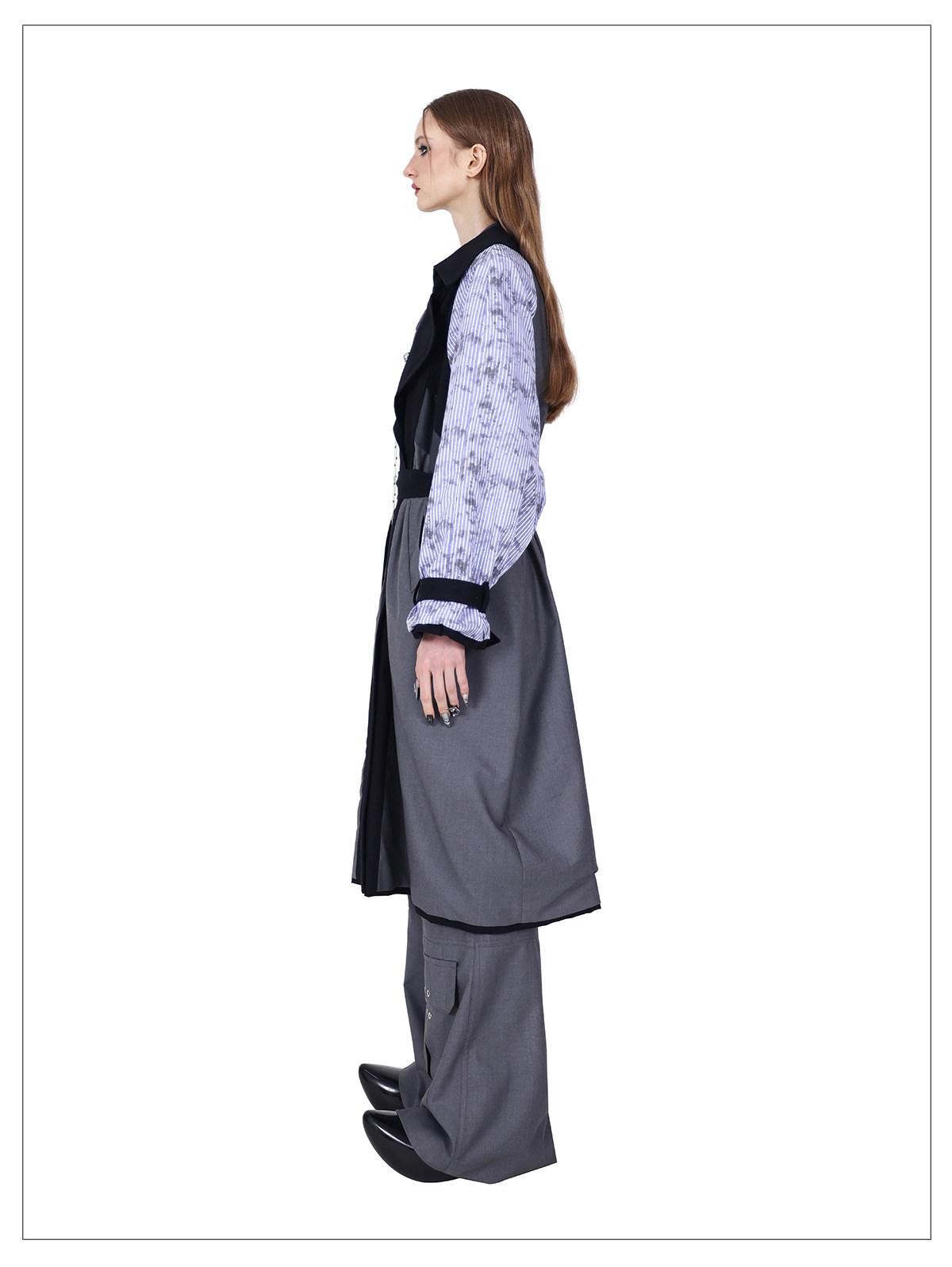 PINKSPINK Reversible 3d Patchwork Embroidered Tie Belt Women's Cotton Trench Coats