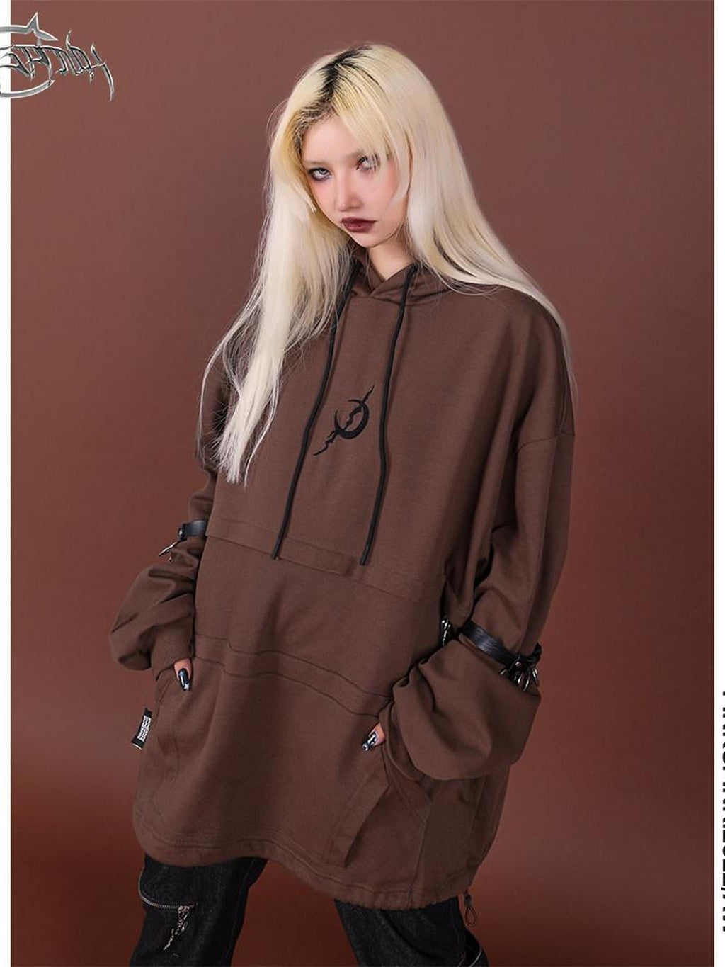 PINKSPINK Reworked Embroidered Hooded Zipper Women's Cotton Matching Skirt Sets