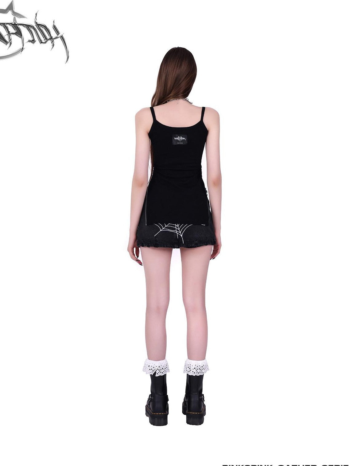 PINKSPINK Rock Rabbit Patchwork Mesh Zip Print Slim Women's Long Sleeve T-shirts