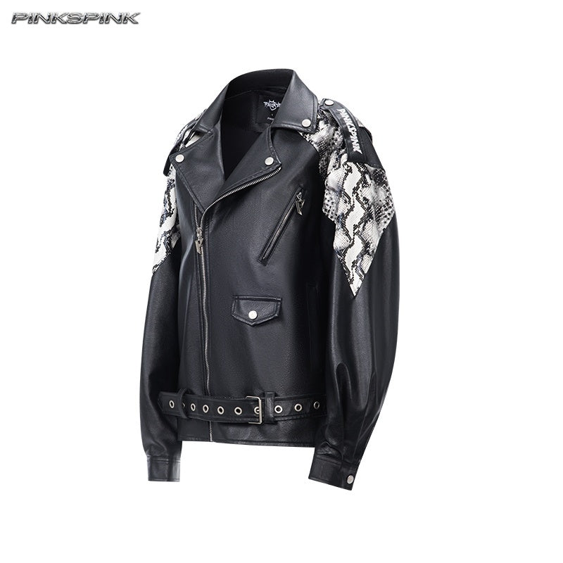 PINKSPINK_Snake_Print_Punk_Loose_Fit_Women's_Pu_Leather_Jackets_1089983757988_MISSTT
