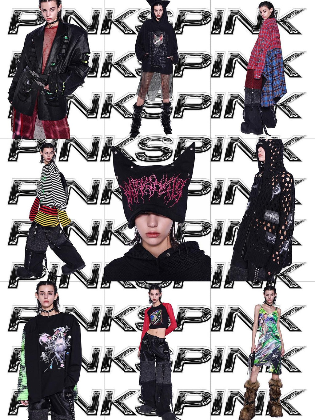 PINKSPINK Sphinx Cat Rework Four Sleeve Print Women's Cotton Long Sleeve T-shirts
