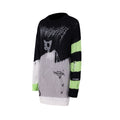 PINKSPINK_Sphinx_Cat_Stripe_Asymmetric_Patchwork_Distressed_Lettered_Rock_Women's_Sweaters_861282062328_MISSTT